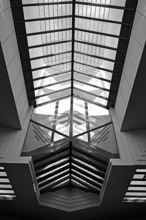 Architecture B&W (pse_scenic landscape) ***bicycle rack in the sky***